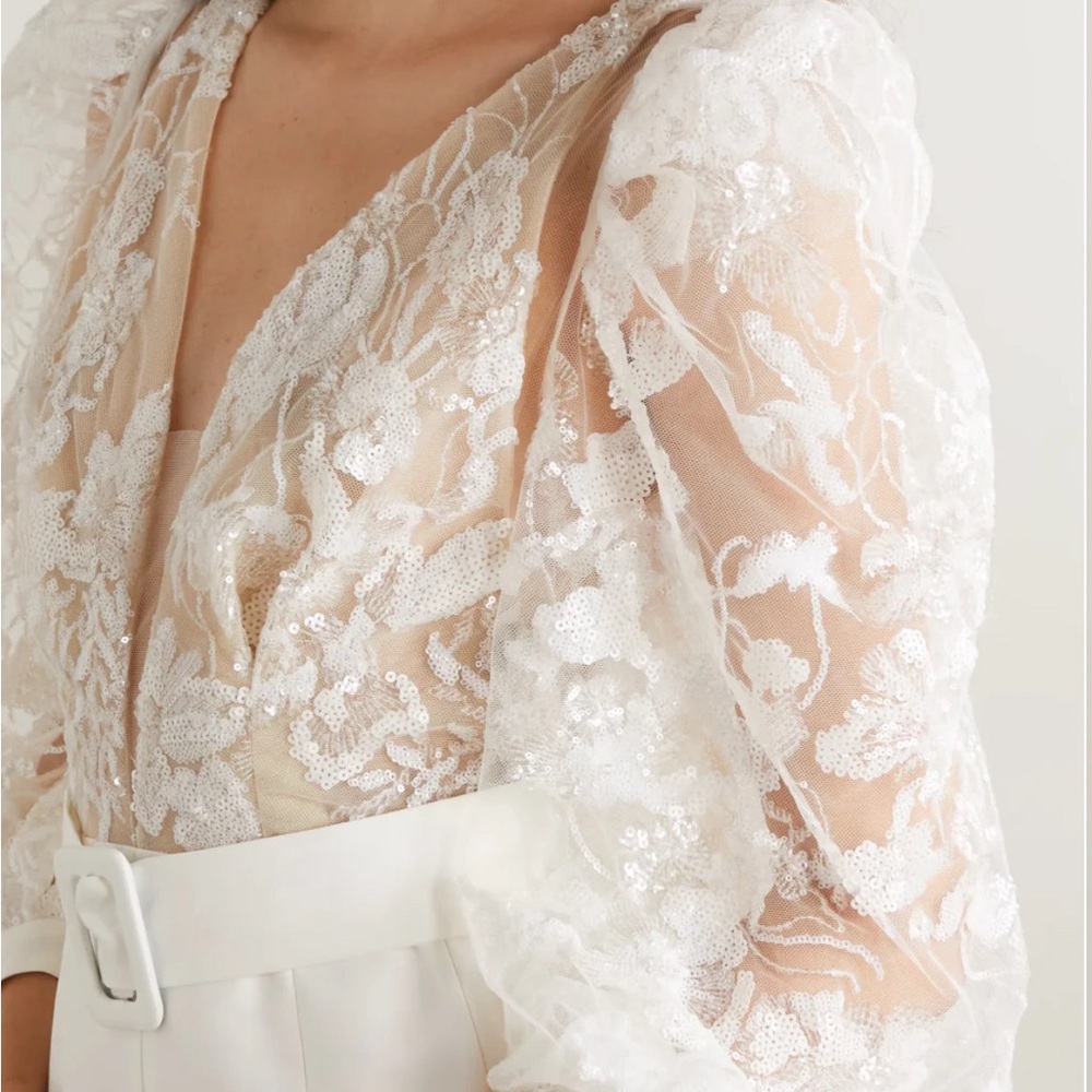 Rime Arodaky Amalfi grain de poudre and embellished tulle mini dress - 6 - Picture 3 of 6